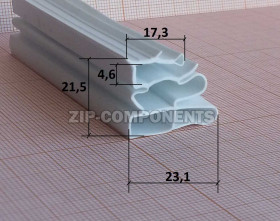 Уплотнитель двери холодильника Позис (560 х 1130 мм) Профиль ПС
